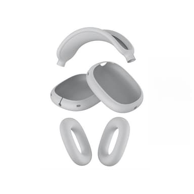 Korvatyynyt, suojakuori ja sankatyyny Airpods Max -kuulokkeille Vaalean harmaa