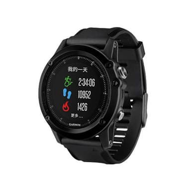 Silikoninen kellohihna Garmin Fenix 3 HR:lle Musta