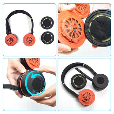 Korvatyynyt Jabra Evolve 75 / 75+ / 75 UC / 75MS Musta