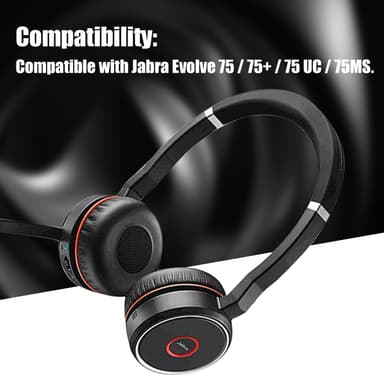 Korvatyynyt Jabra Evolve 75 / 75+ / 75 UC / 75MS Musta