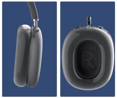 TPU:n korvaavat täysin peittävät korvatyynyt Airpods Max -kuulokkeille Läpinäkyvä