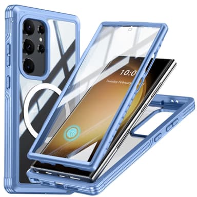 Samsung A55 magneettinen kännykkäkuori Sininen
