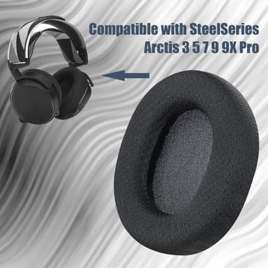 Korvatyynyt SteelSeries Arctis 3/5/7/9/9X/Pro Black 1 pari