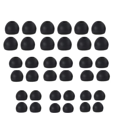 Silikoniset korvatyynyt 4,5–6 mm:n in-ear kuulokkeille, 3 kokoa 18 paria Musta