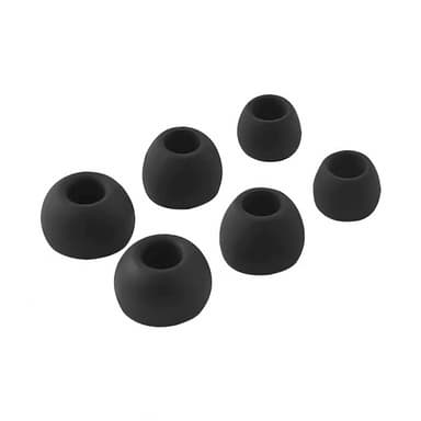 Silikoniset korvatyynyt 4,5–6 mm:n in-ear kuulokkeille, 3 kokoa 18 paria Musta