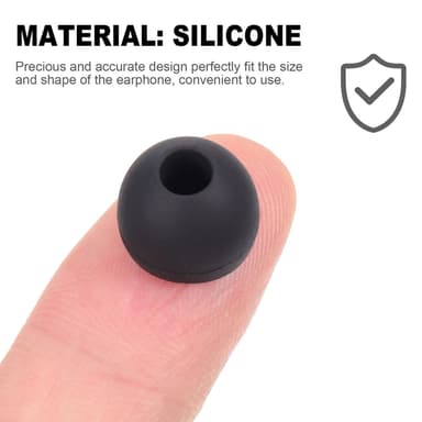 Silikoniset korvatyynyt 4,5–6 mm:n in-ear kuulokkeille, 3 kokoa 18 paria Musta