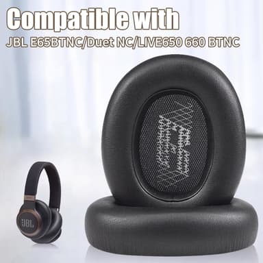 Korvatyynyt JBL E65 BTNC / Duet NC / LIVE650 660 BTNC 1 pari musta