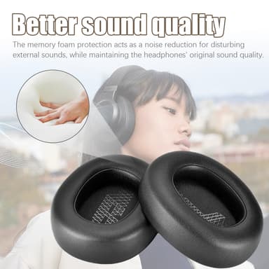 Korvatyynyt JBL E65 BTNC / Duet NC / LIVE650 660 BTNC 1 pari musta