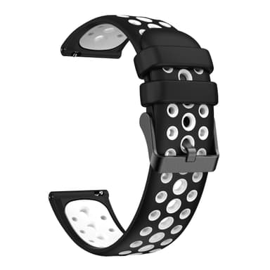 Silikoninen kellohihna Huawei Watch 4/3, GT2, GT3 Prolle Musta + Valkoinen M