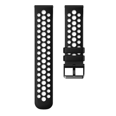 Silikoninen kellohihna Huawei Watch 4/3, GT2, GT3 Prolle Musta + Valkoinen M