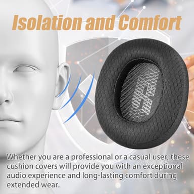 Kuulokepehmusteet JBL E65BTNC/ Duet NC/Live 650 BTNC/Live 660 BTNC Musta