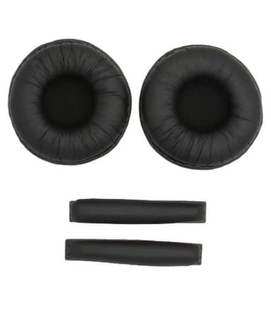 1 pari kuulokkeiden korvatyynyt ja sanka Sennheiser PX100/200/100-II:lle Musta