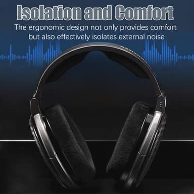 Korvatyynyt Sennheiser Game ONE G4ME Zero HD380PRO:lle Musta