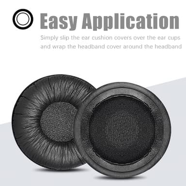 1 pari kuulokkeiden korvatyynyt ja sanka Sennheiser PX100/200/100-II:lle Musta