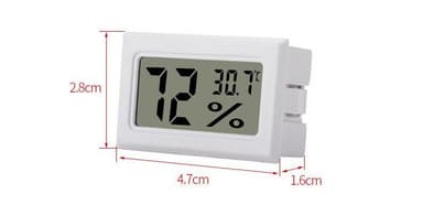 Mini LCD kosteusmittari / lämpömittari valkoinen 1-pakkaus