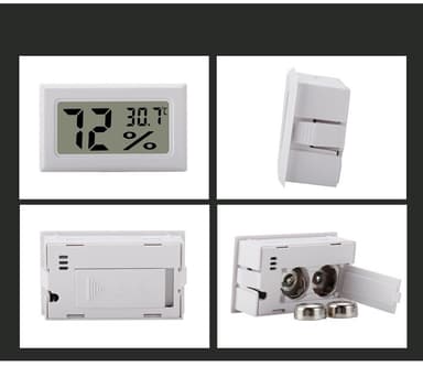 Mini LCD kosteusmittari / lämpömittari valkoinen 1-pakkaus