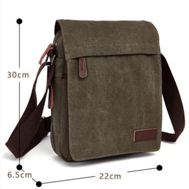 Urheilullinen crossbody laukku kangasta ja nahkaa Metsän sävy
