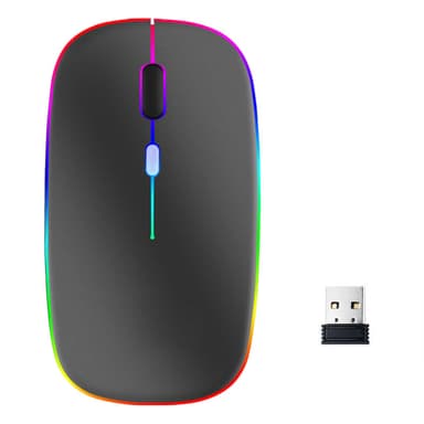Langaton Bluetooth-hiiri USB-lataus Hopeanharmaa