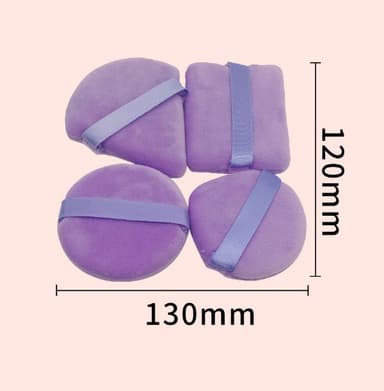 Puuterihuiskut 4 kpl Violetti