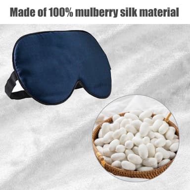 Nukkumisnaamio mulberrysilkki 2 kpl Tummansininen