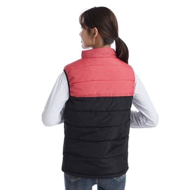 Lämmitetty liivi jatkuvaan ja nopeaan lämpöön Musta + punainen 3XL