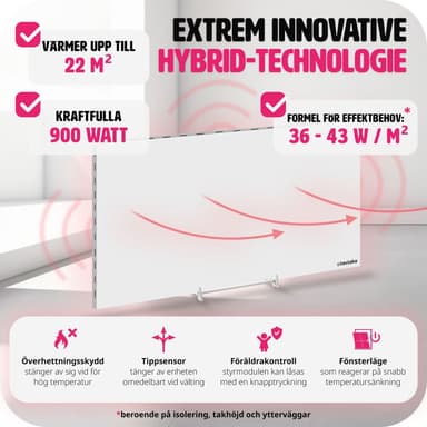 Hybridi infrapunalämmitin termostaatilla - 900 W