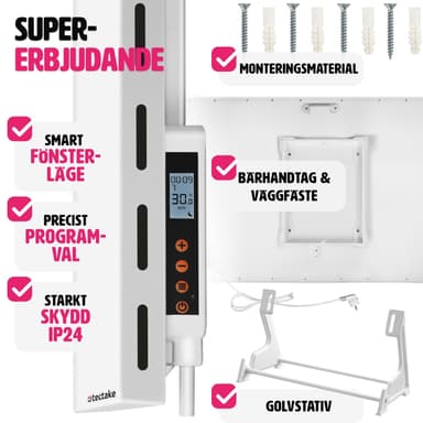 Hybridi infrapunalämmitin termostaatilla - 900 W