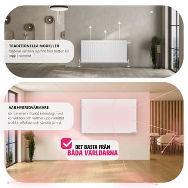 Hybridi infrapunalämmitin termostaatilla - 900 W