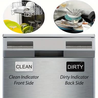 Astianpesukoneen magneetti CLEAN / DIRTY käännettävä merkki
