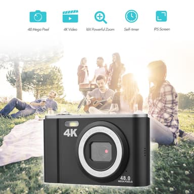 Digikamera 48MP 16x Zoom 4K Video Musta