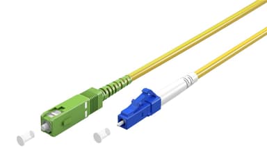 Valokuitukaapeli (FTTH), yksimuotoinen (OS2) keltainen, keltainen (simplex), 1 m