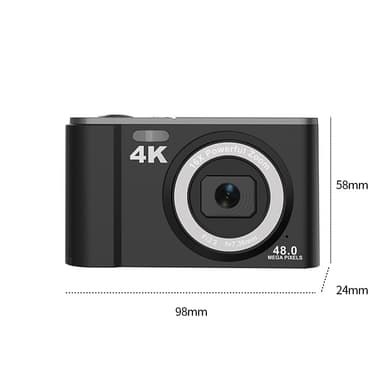 Digikamera 48MP 16x Zoom 4K Video Musta