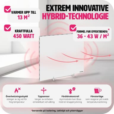 Hybridi infrapunalämmitin termostaatilla - 450 W