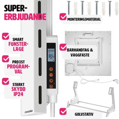 Hybridi infrapunalämmitin termostaatilla - 450 W