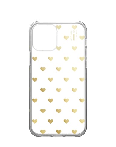 Clear Case MagSafe iPhone 12/12P Golden Hearts