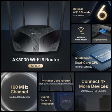 Mercusys MR3000X WiFi 6 reititin