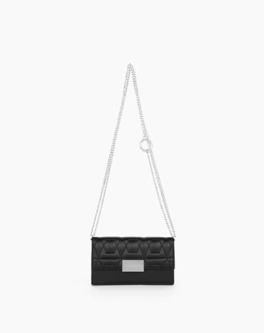 Statement Clutch iPhone 12/12P Quilted Black
