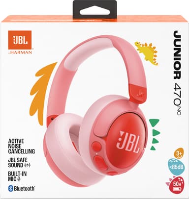 JBL Junior 470NC langattomat over-ear kuulokkeet (vaaleanpunainen)