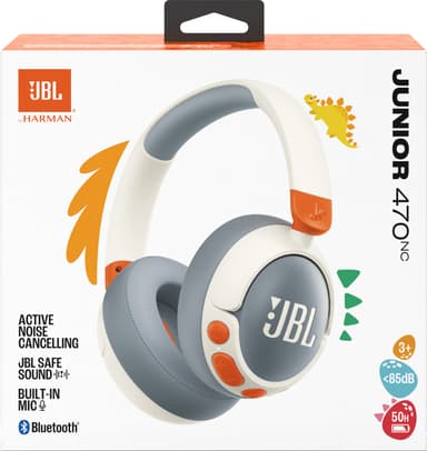 JBL Junior 470NC langattomat over-ear kuulokkeet (valkoinen)