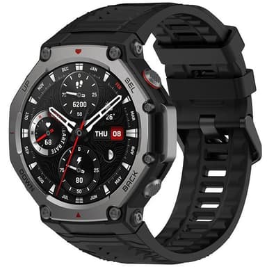 Silikoniranneke Amazfit T-REX 3:lle - Svart