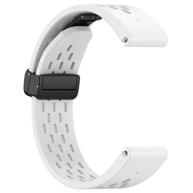Silikoniranneke Garmin Fenix 5 / 6 / 7 / 8 20mm - Valkoinen - Silikoniranneke Fenix 5 / 6 / 7 / 8 20mm - valkoinen