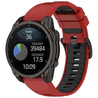 Silikoniranneke Garmin Fenix 8 47mm - punainen
