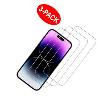 iPhone 15 Pro näytönsuoja karkaistua lasia, 3-pakkaus