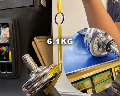Pyöreä karabiini / avausrenkaat 15 kpl Musta