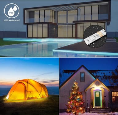 LED-valonauha 7 väriä Bluetooth-sovelluksen ohjauksella Musta 4 m