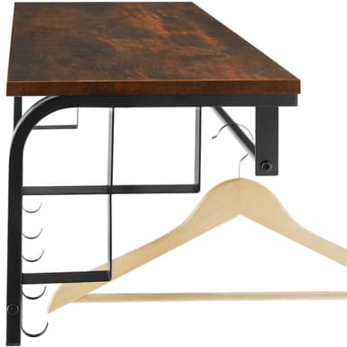 Vaateteline Westwood 66x30x27cm - Teollinen tumma puu, maalaismainen