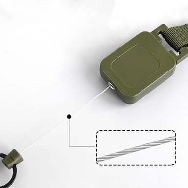 Jatkettava jojo-avaimenperä karabiinihaarukalla 2 kpl Metsän sävy
