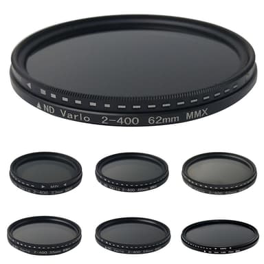 Neutraalitiheyssuodatinlinssisuodatin, joka sopii DSLR-kameraan Musta 58 mm