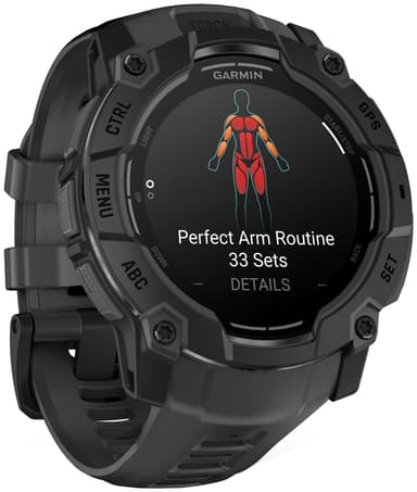 Garmin Instinct 3 älykello 50 mm (musta/hiilenharmaa)