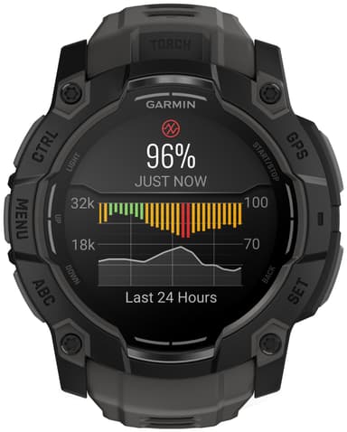 Garmin Instinct 3 älykello 50 mm (musta/hiilenharmaa)